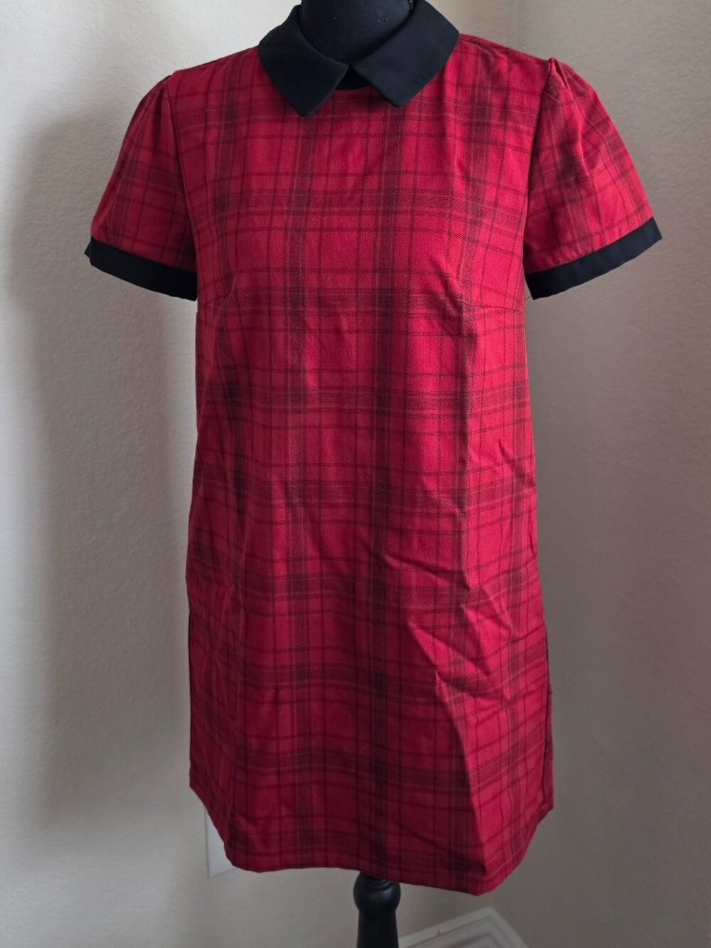 Forever 21 Red and Black Plaid Women's Mini Dress